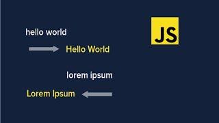 uppercase the first character of each word | javascript tutorial #codingshorts #javascript