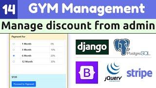 Django Full Course: Gym Management System | Manage discounts from django admin | Django Tutorial #14