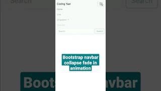 Bootstrap navbar collapse animation #2 (fade in) #bootstrap5 #navbar  #bootstrap