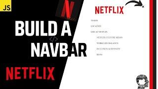 Build a Responsive NETFLIX Navbar Using JavaScript |  Create A NETFLIX Mobile Navigation  Menu