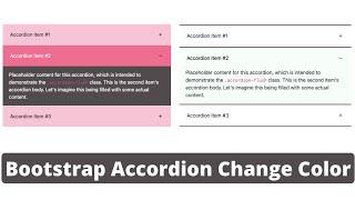 Bootstrap Accordion Color Change