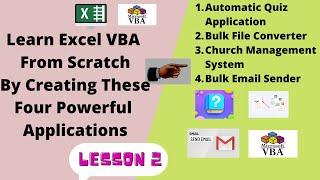 MS Excel VBA Tutorials For Beginners Lesson 2 (Working With Excel Objects)