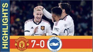 Manchester United vs Brighton | 7-0 | All Goals and Highlights | Football Highlights Today