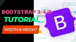 Bootstrap Utilities | Width And Height | Bootstrap Tutorial |  Bootstrap 4 and Bootstrap 5