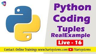 Free Python Coding Class 16 - Python Tuples Tutorial - Python Full Course - Programming Harisystems