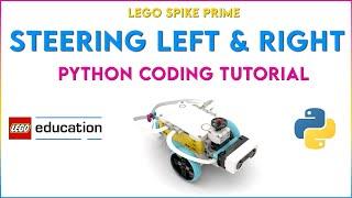 Lego Spike Prime - Steering Left & Right Using Python Code Tutorial