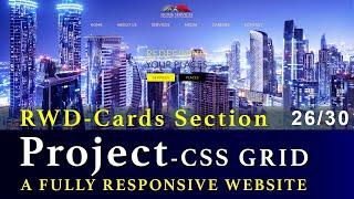 How to Create a Cards Section in Responsive Design #26/30