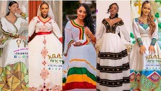 #Habesha kemis #Ethiopian Cultural #dress new style #New habesha traditional cloth