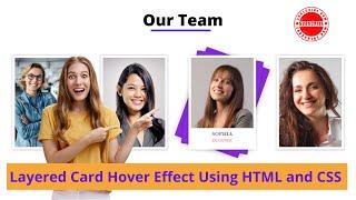 Layered Card Hover Effect Using HTML and CSS | Responsive card without Media Query