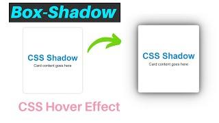 CSS Box Shadow Property: Creating Shadow Effects in HTML & CSS