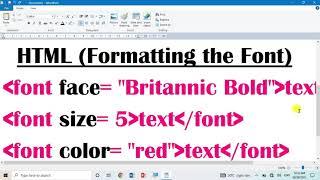 Font tag in HTML ||  Attributes of font tag