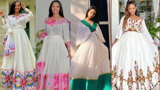 #Habesha kemis #Ethiopian Coluraral dress #new style new  #Habesha traditional Cloth ዘመናዊ የሐበሻ ቀሚሶች