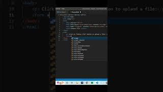 How to add Choose File Button in HTML|Beyond Tech| Visual Studio Code|HTML 5|#shorts#coding