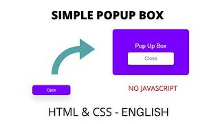 Simple Modal Popup Box Using HTML & CSS Only | HTML & CSS Tutorial For Beginners |