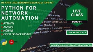 #2 What is Python Network Automation?  Online Instructor-led Batch  11-Apr-????????????2(Mon) @ 10