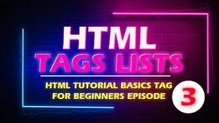 HTML Tutorial For Basic and Tags List for Beginners Episode 3 | HTML Tag List | RRR Info #html #tags