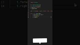 Square Sprial Pattern using Python turtle |#python #pythonshorts #codingshorts #coding #viralshorts