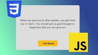 How To Create Random Quotes Generator Using HTML5, CSS3 and JAVASCRIPT #HuXnWebDev