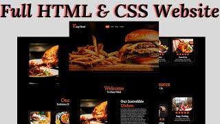 How To Make Complete Website From Scratch | Make Complete Food Website | Website Using HTML & CSS