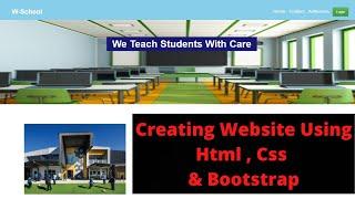 Creating Website Using Html, CSS & Bootstrap | Student Management System Project Tutorial In PHP