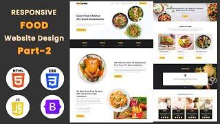 Responsive Food And Restaurant Website Using Bootstrap 5 | Bootstrap 5 Responsive Website Design