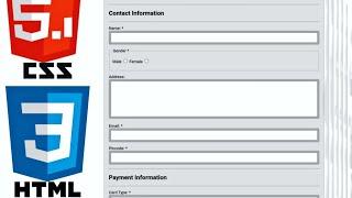 how to make website payment information using HTML or CSS ????????