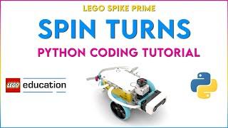 Lego Spike Prime - Spin Turns Using Python Code Tutorial