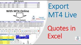 How to Export Live Data From MT4 to Excel With DDE Server