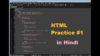 HTML Code Practice #1 with Template in Hindi