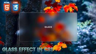 How to create glass effect in website using HTML and CSS | Glass effect in css #css #html #frontend