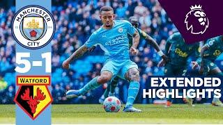 EXTENDED HIGHLIGHTS | Man City 5-1 Watford | Jesus & Rodri Goals!