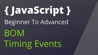 javascript bangla tutorial 50 : Browser Object Model | Timing events
