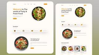 How To Make A Responsive Food / Restaurant Website Design Using HTML - CSS - JavaScript