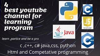 4 BEST YOUTUBE CHANNEL TO LEARN PROGRAMMING LANAGUAGE||@code with harry||@my sirg.com|