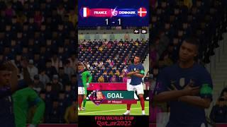 France vs Denmark ???????? | Round of 16 - FIFA MOBILE Highlights | #shorts #fifamobile #pesmobile