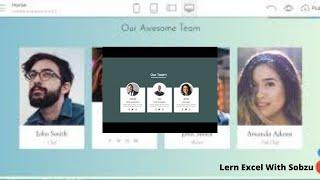 Create The Our team Section Responsive By Using HTML & CSS