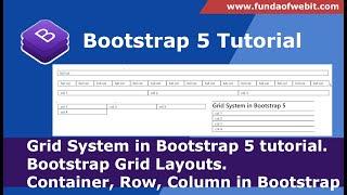 Grid System in Bootstrap 5 tutorial step by step | Bootstrap grid layouts | row column in bootstrap