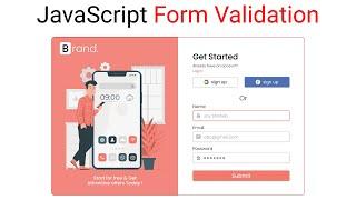 Learn JavaScript form validation || JavaScript project for beginners ✨✨