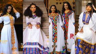 #Habesha kemis #Ethiopian cultural #dress new style best#ethiopian traditional #የሀበሻ_ልብሶች❤️