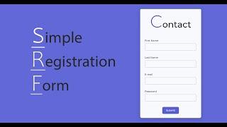 Create a simple Registration from with HTML & CSS for beginners | Coding TIME