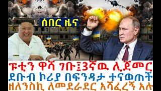 ፑቲን ዋሻ ገቡ፤3ኛዉ ሊጀመር፤ደ/ኮሪያ በከባድ ፍንዳታ ተናጠች፤ዘለንስኪ ለመደራደር አሻፈረኝ አሉ| Mereja Today | dere news | Feta Daily