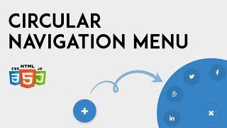 Circular Navigation Menu | HTML, CSS & JS | NoorHUB