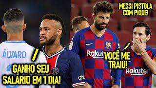 TRETA ON! - MESSI PISTOLA com PIQUE! - ÁLVARO sobre NEYMAR “FALOU QUE GANHA MEU SALÁRIO em 1 DIA”