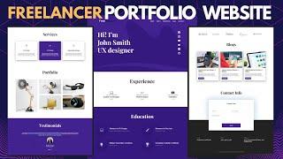 Freelancer Portfolio website design using Bootstrap, HTML5,CSS,JS| Portfolio design|Free source code