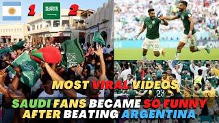 Most viral super funny Saudi Arabia fan reactions  after beating Argentina ????????????????????