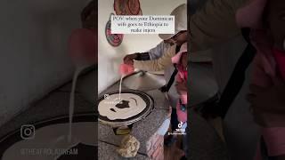 Dominican wife in Ethiopia making injera (SUBSCRIBE)#family #habesha #ethiopia #dominicana #wife