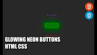 Glowing Neon Buttons | CSS Tutorial