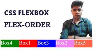 CSS Flexbox Tutorials in Hindi - 6 || Flex order || Flexbox in CSS in Hindi