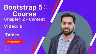 Bootstrap 5 Course - Chapter 2 - Tables - Variants - Accented Tables - Active Tables - in Urdu/Hindi