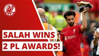 Mo Salah receives Premier League golden boot AND playmaker awards!